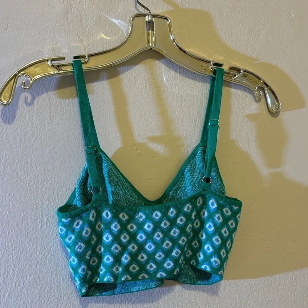 Steve Madden Green Patterned Top - Picture 2 of 2